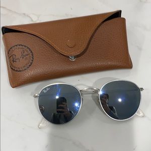 Ray Ban Round Silver Flash Lenses